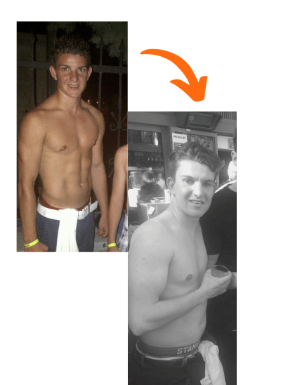 Progress photo muscle building